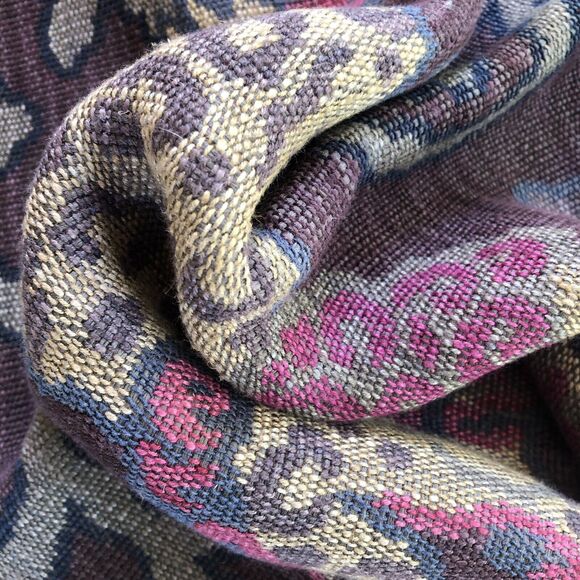 Schumacher KHOTAN WEAVE fabric 16.5" square Aubergine Brown Purple Pink Sample - Picture 8 of 8